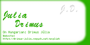 julia drimus business card
