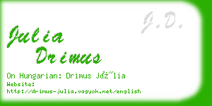 julia drimus business card